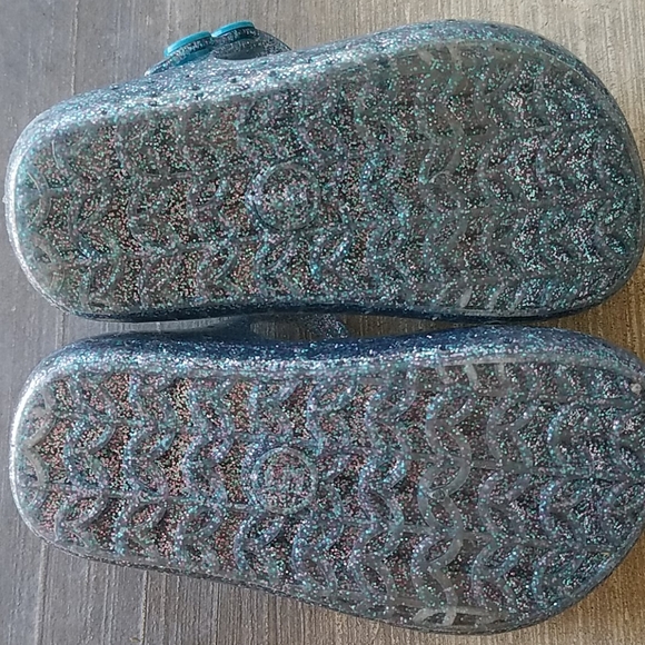 Cat and Jack Unicorn Blue Sparkle Jellies - Picture 6 of 7